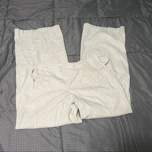 Isaac mizrahi for target cotton khaki colored pants wide leg size 4